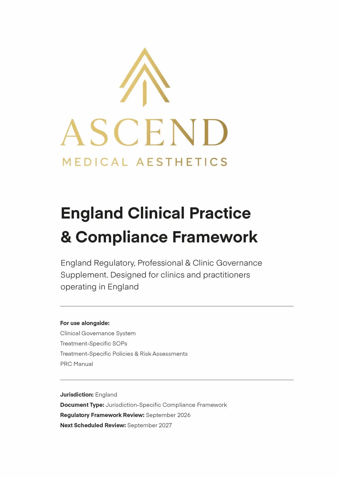 ronansherry_England Clinical Practice & Compliance Framework